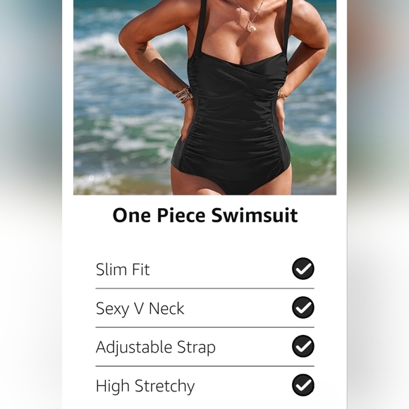 Ekouaer Women's One Piece Swimsuit #513 - Picture 7 of 11